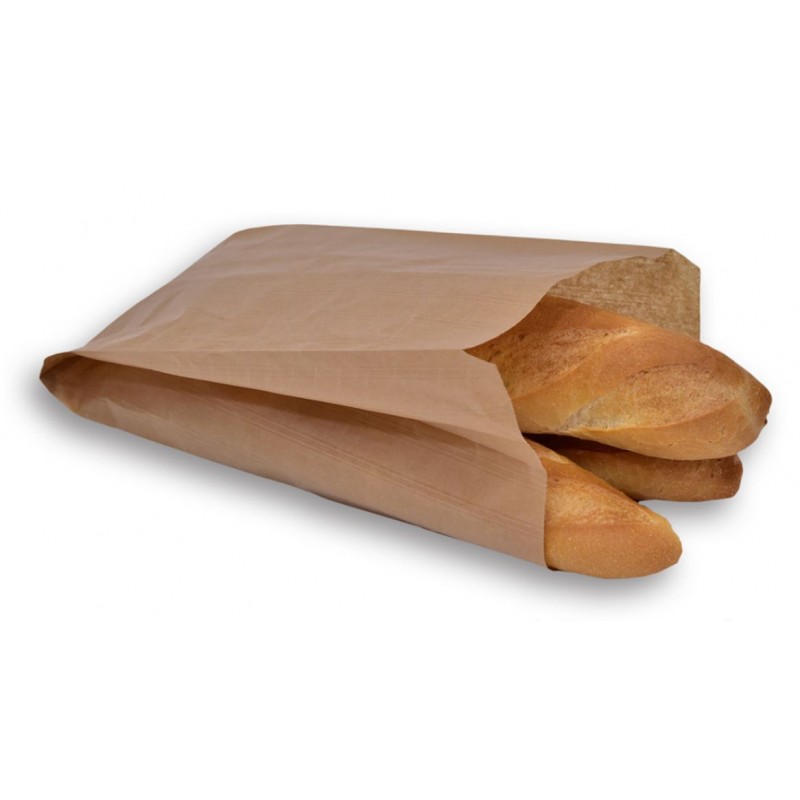 Sac à pain/croissant n°1 en papier kraft brun