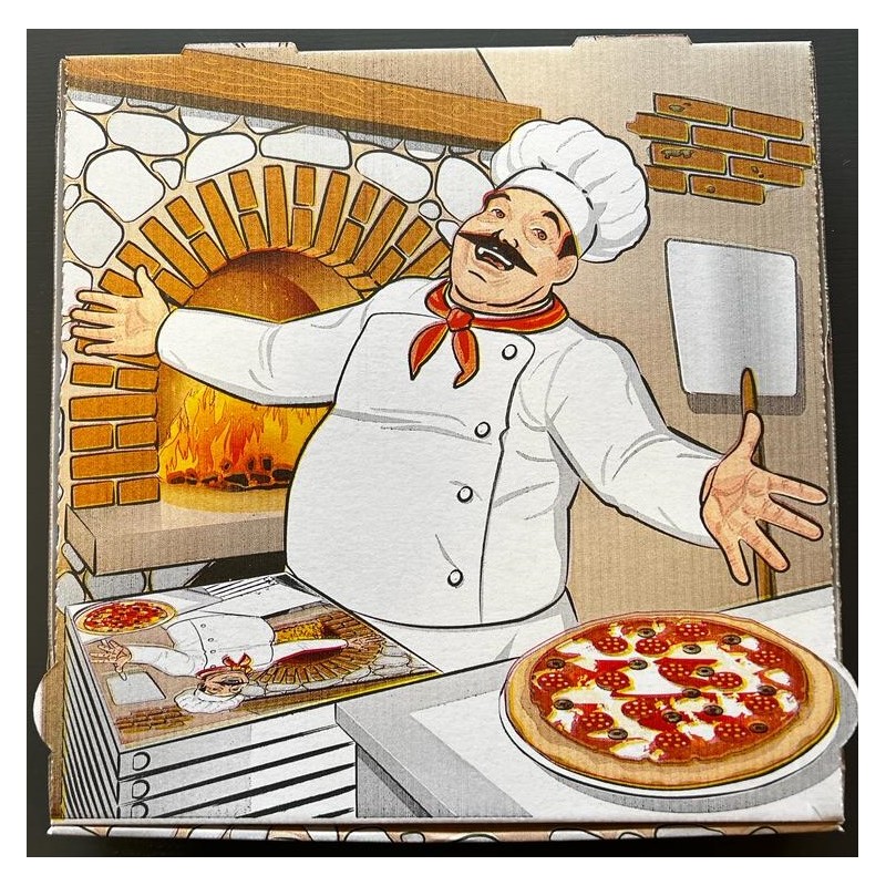 Boîte a pizza 40cm dessin pizza delicieuse